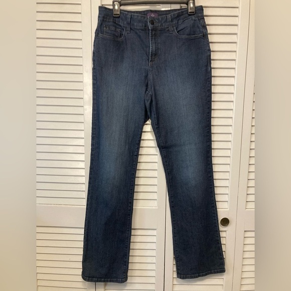 NYDJ Denim - NYDJ Woman’s Bootcut Blue Denim Studded Pocket Jeans Size 10